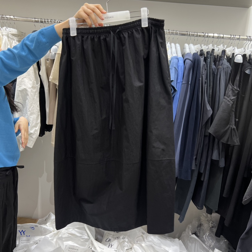 WOOD SAGE東大門直郵女裝新品26春夏人氣熱賣職業休閑長裙WOOD SAGE長裙圖色2