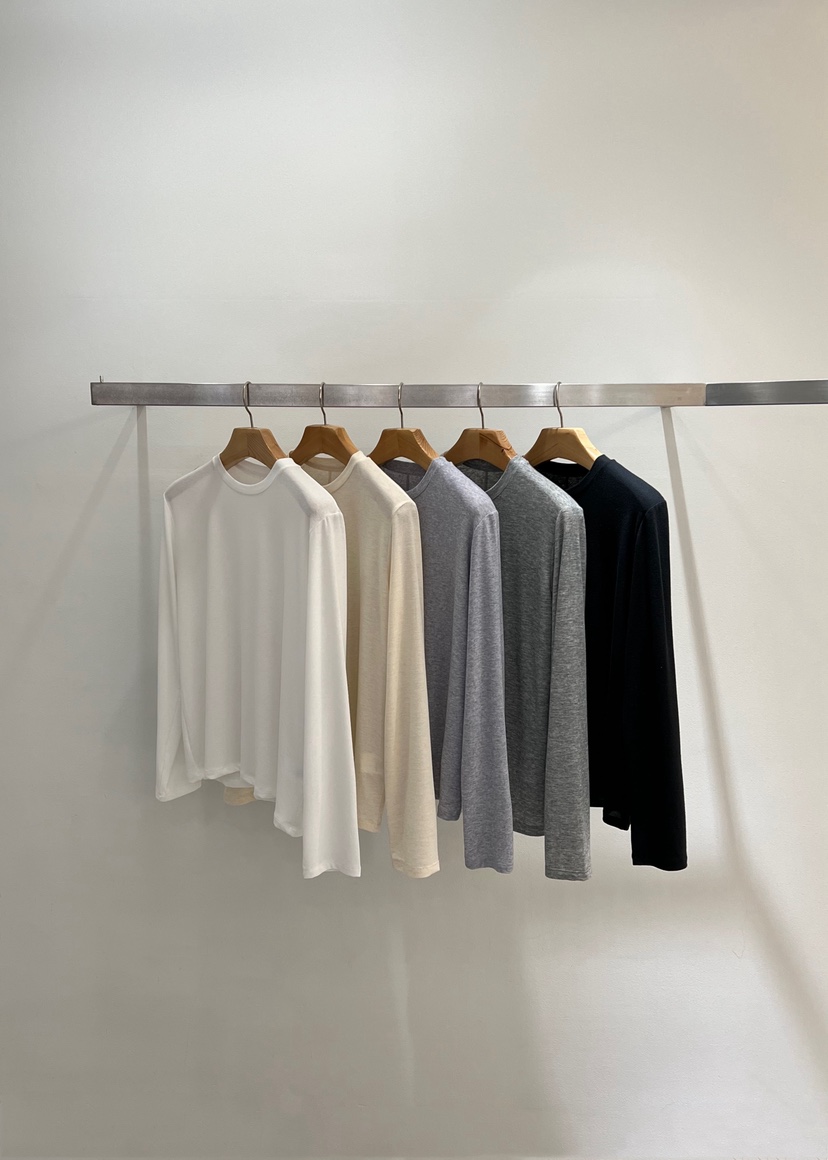 ONESTASTE韓國東大門直郵女士新款熱賣推薦長袖T恤亞麻布TASTE/ONESTASTE長袖T恤