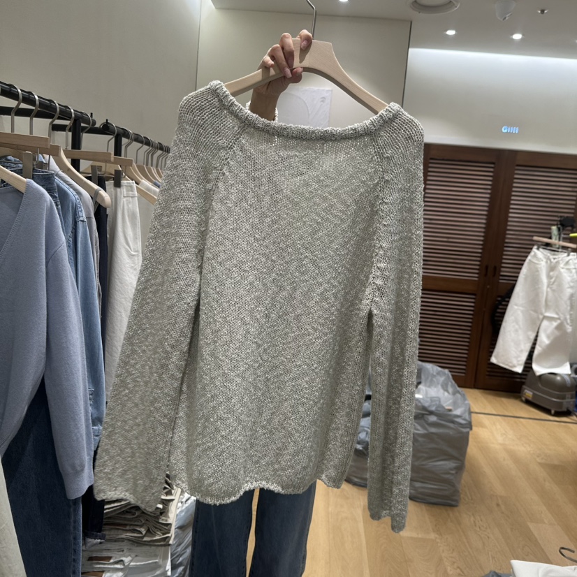 GILLI韓國東大門直郵女裝新款休閑職業人氣時尚針織衫亞麻布GILLI針織衫