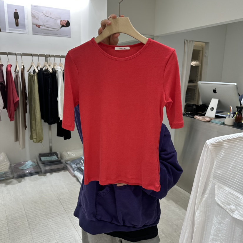 HAUTTE-P韓國代購女裝新品時尚26春夏人氣推薦休閑熱賣T恤HAUTTET恤圖色2