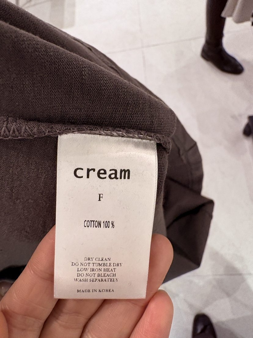 CREAM-P韓國直郵實拍女士新品熱賣人氣26春夏長袖T恤褶裥CREAM-P長袖T恤