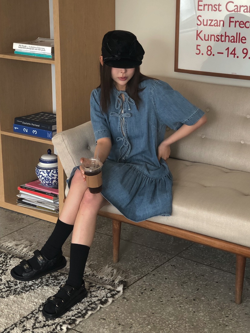 ONDO-P韓國直郵女裝新款職業26春夏人氣休閑熱賣連衣裙雙面ONDO-P連衣裙