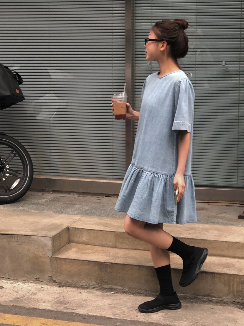 ONDO-P韓國直郵女裝新款職業26春夏人氣休閑熱賣連衣裙雙面ONDO-P連衣裙