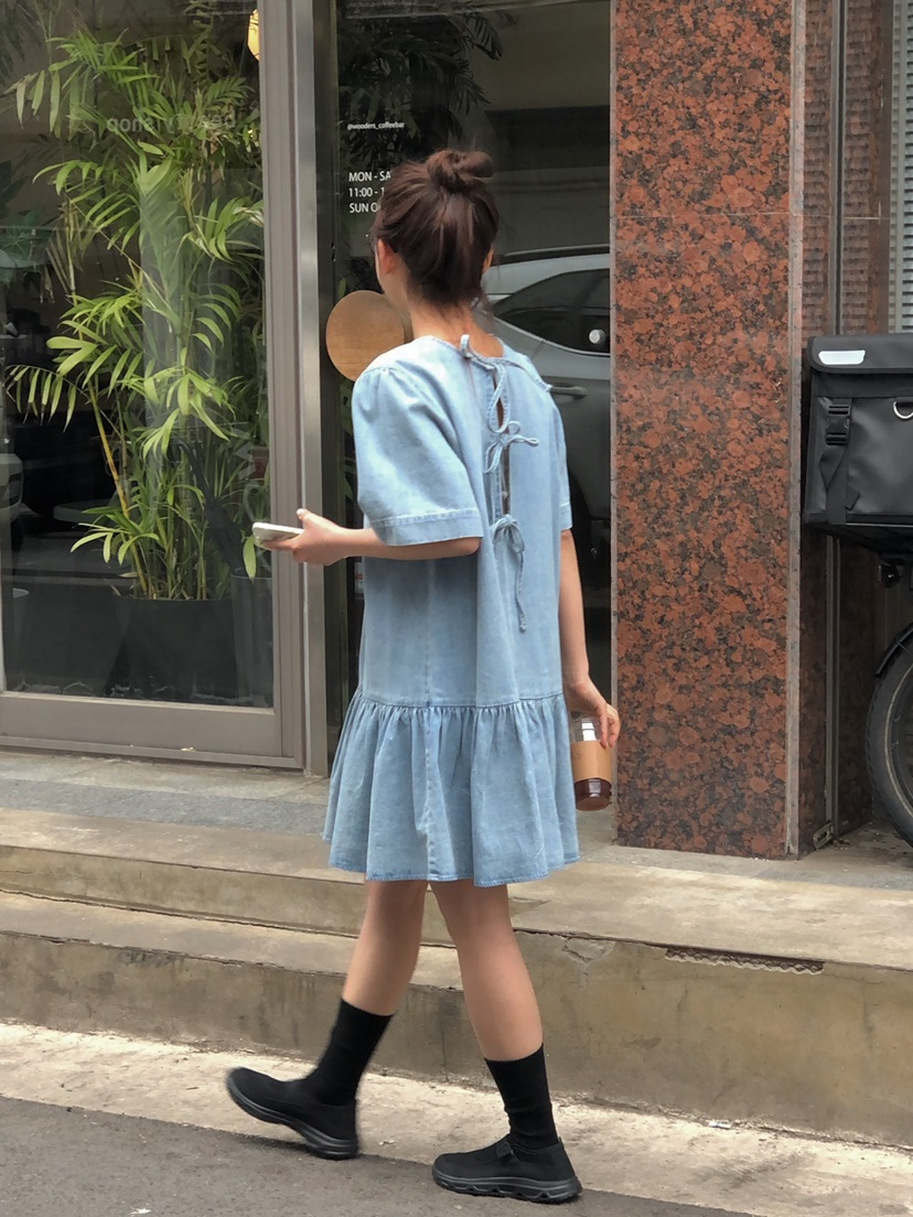 ONDO-P韓國直郵女裝新款職業26春夏人氣休閑熱賣連衣裙雙面ONDO-P連衣裙