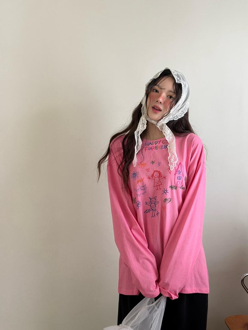 TOLL韓國代購女裝新品休閑26春夏真品人氣推薦職業長袖T恤TOLL長袖T恤