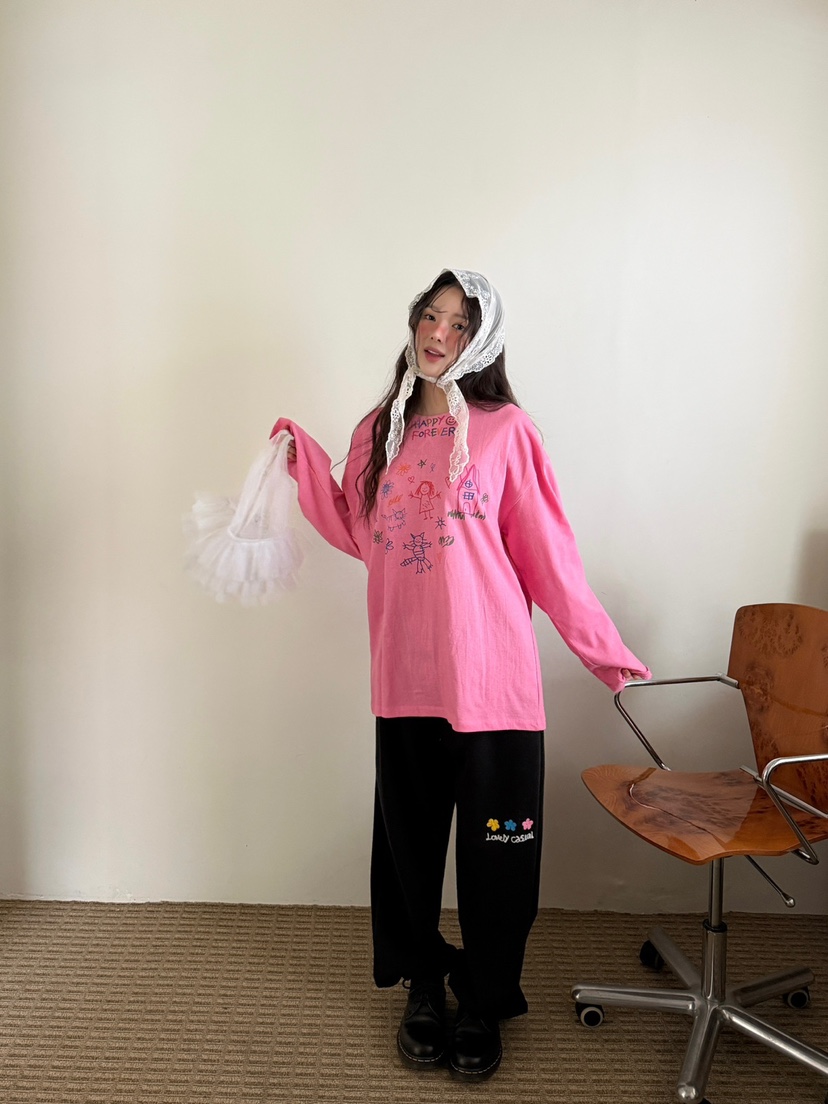 TOLL韓國代購女裝新品休閑26春夏真品人氣推薦職業長袖T恤TOLL長袖T恤