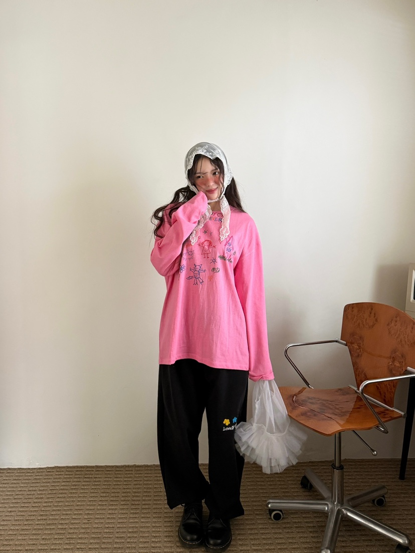 TOLL韓國代購女裝新品休閑26春夏真品人氣推薦職業長袖T恤TOLL長袖T恤