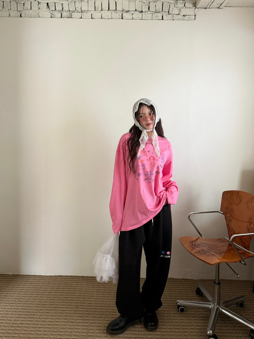 TOLL韓國代購女裝新品休閑26春夏真品人氣推薦職業長袖T恤TOLL長袖T恤