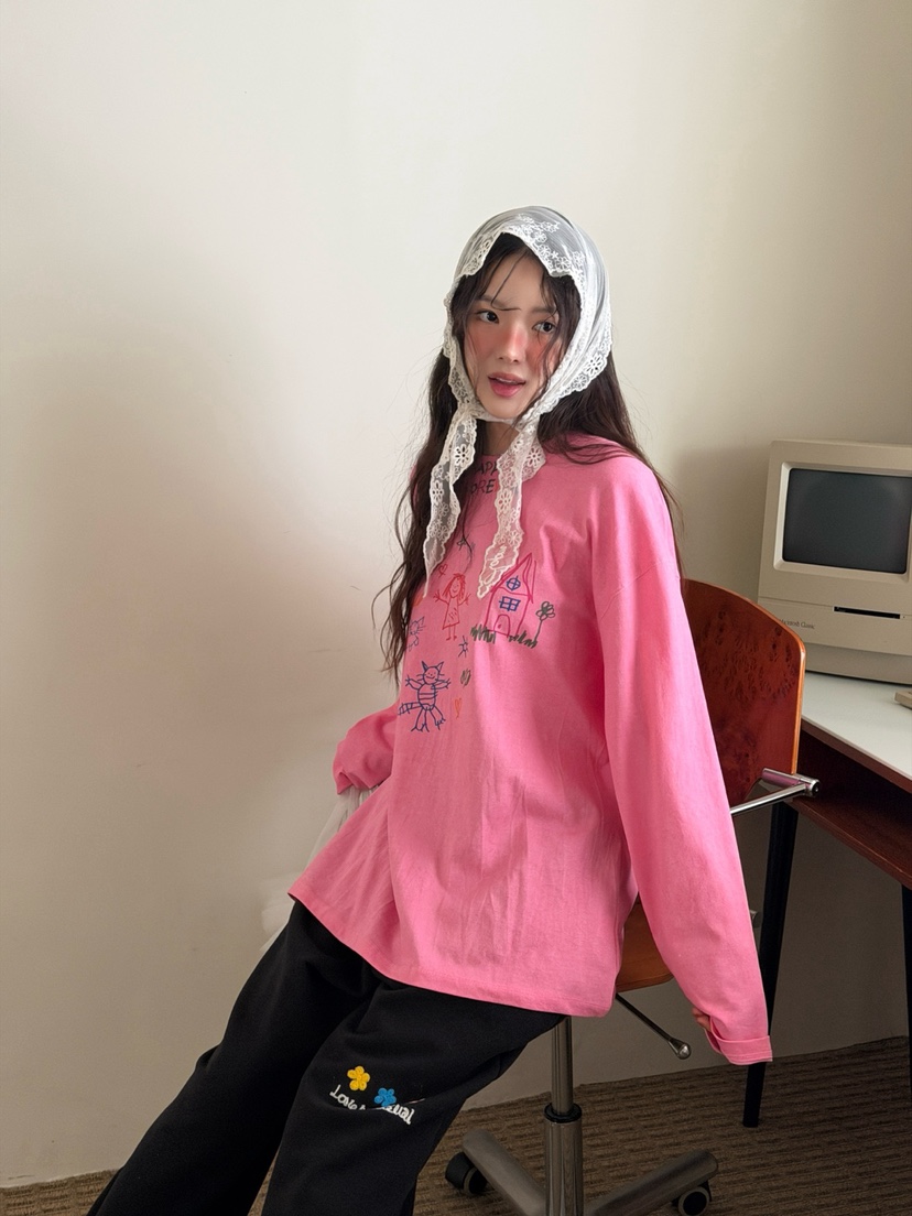 TOLL韓國代購女裝新品休閑26春夏真品人氣推薦職業長袖T恤TOLL長袖T恤