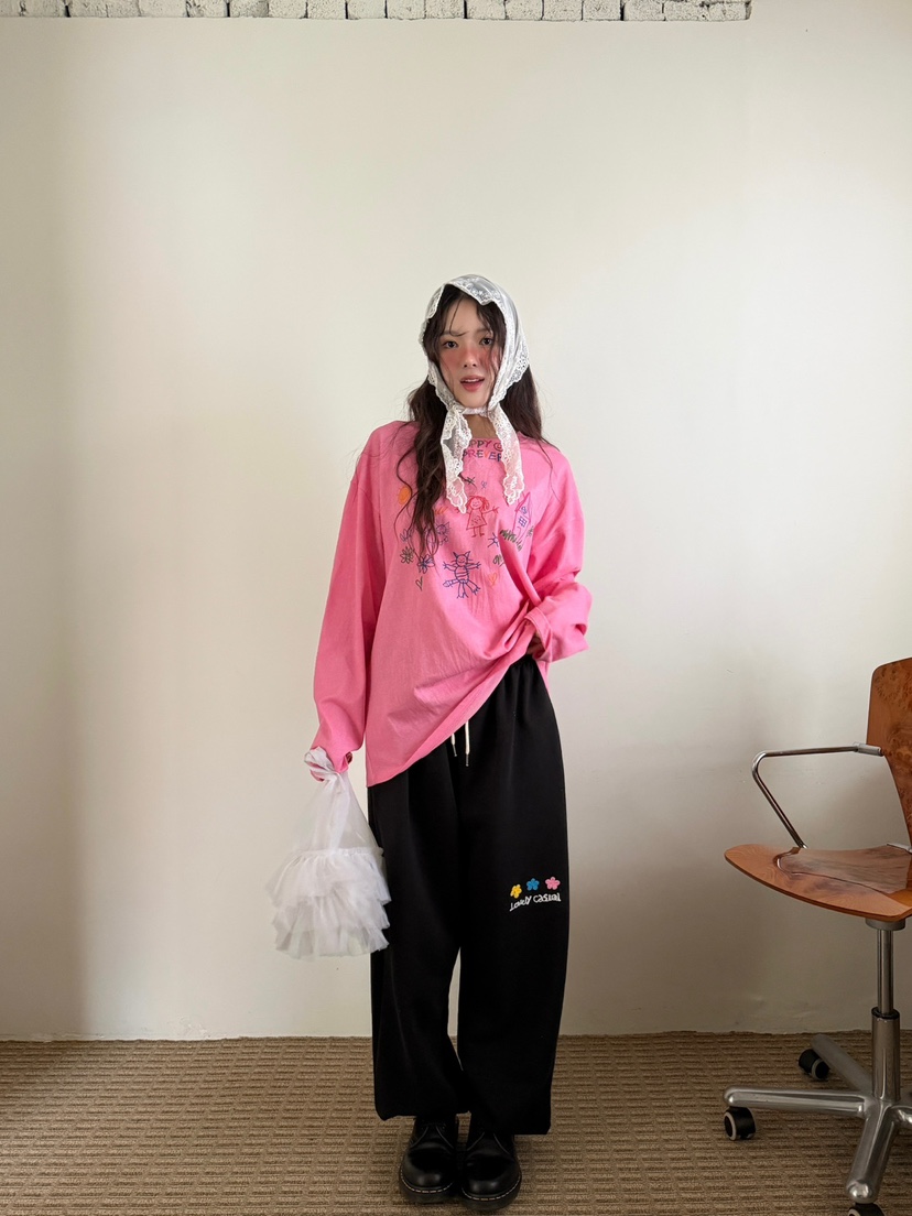 TOLL韓國代購女裝新品休閑26春夏真品人氣推薦職業長袖T恤TOLL長袖T恤