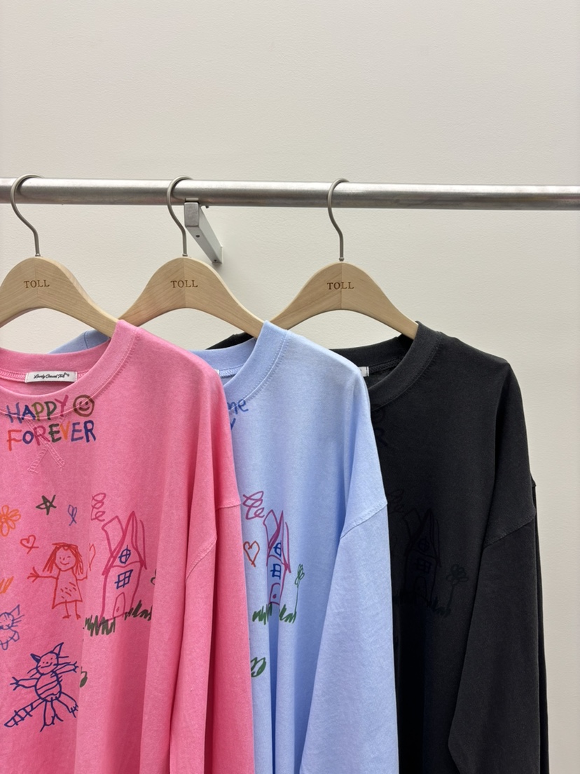 TOLL韓國代購女裝新品休閑26春夏真品人氣推薦職業長袖T恤TOLL長袖T恤