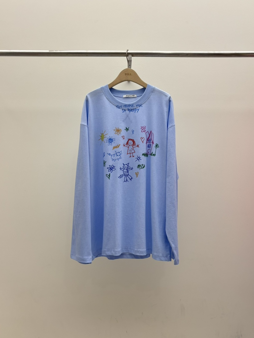 TOLL韓國代購女裝新品休閑26春夏真品人氣推薦職業長袖T恤TOLL長袖T恤圖色2