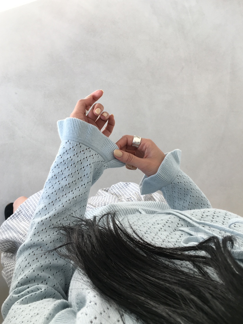 MARKE-P東大門實拍女士新品時尚職業26春夏針織衫褶邊針織MARKE-P針織衫