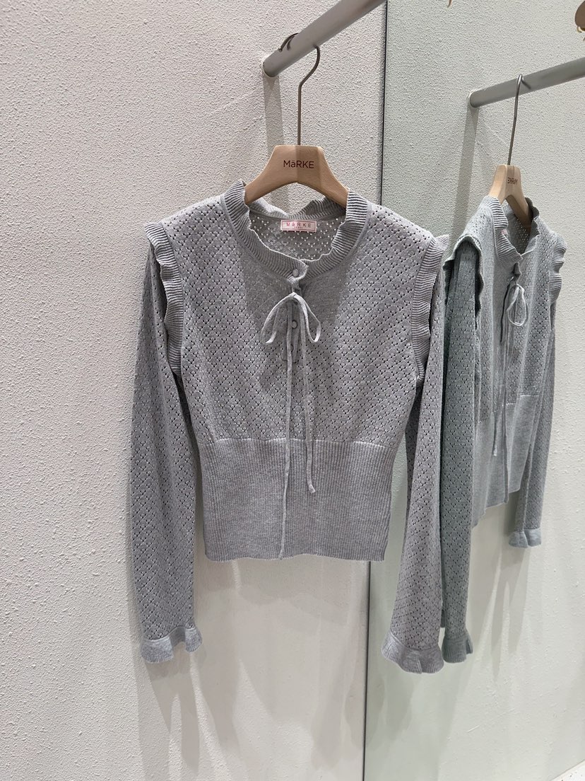 MARKE-P東大門實拍女士新品時尚職業26春夏針織衫褶邊針織MARKE-P針織衫圖色3