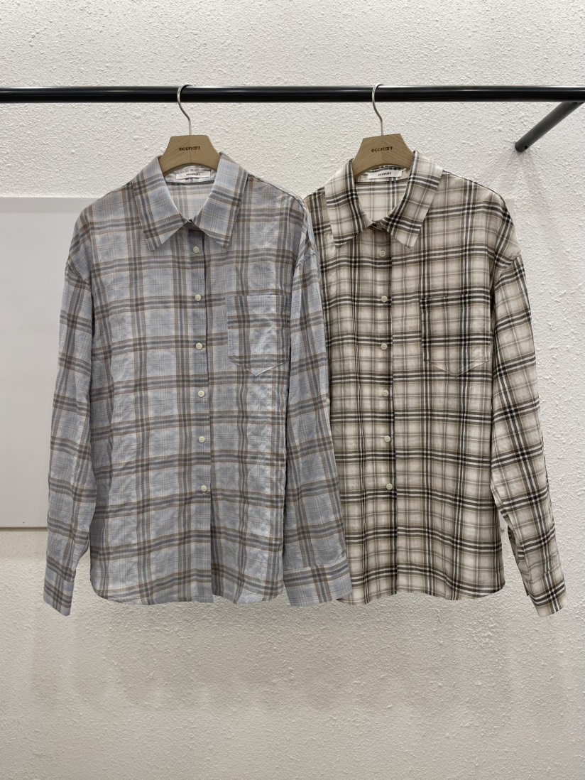 EGGPLANT東大門直郵女士新款推薦真品熱賣襯衫蕾絲衫格子EGGPLANT襯衫/蕾絲衫