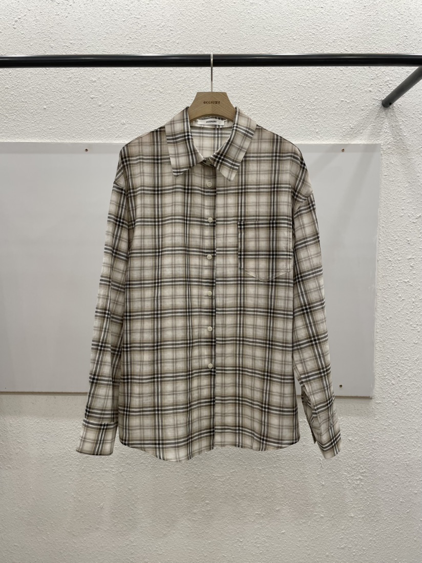 EGGPLANT東大門直郵女士新款推薦真品熱賣襯衫蕾絲衫格子EGGPLANT襯衫/蕾絲衫圖色2