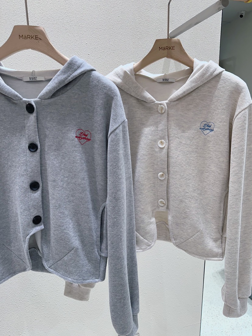 MARKE-P韓國直郵女裝新款26春夏推薦真品衛衣連帽衫刺繡MARKE-P衛衣
