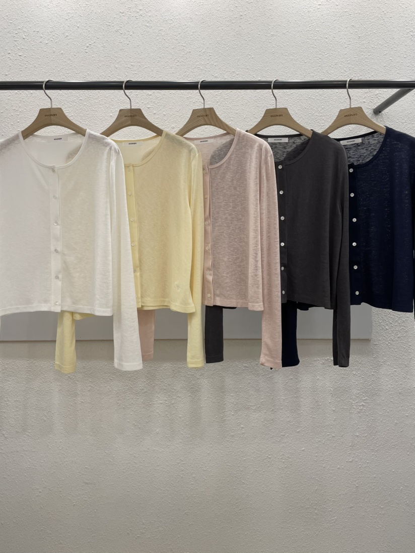 EGGPLANT東大門代購女裝新品推薦26春夏熱賣長袖T恤開衫紐扣EGGPLANT長袖T恤