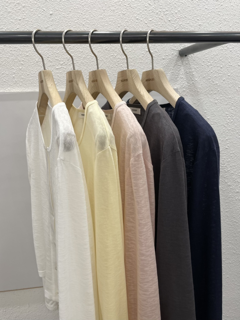 EGGPLANT東大門代購女裝新品推薦26春夏熱賣長袖T恤開衫紐扣EGGPLANT長袖T恤