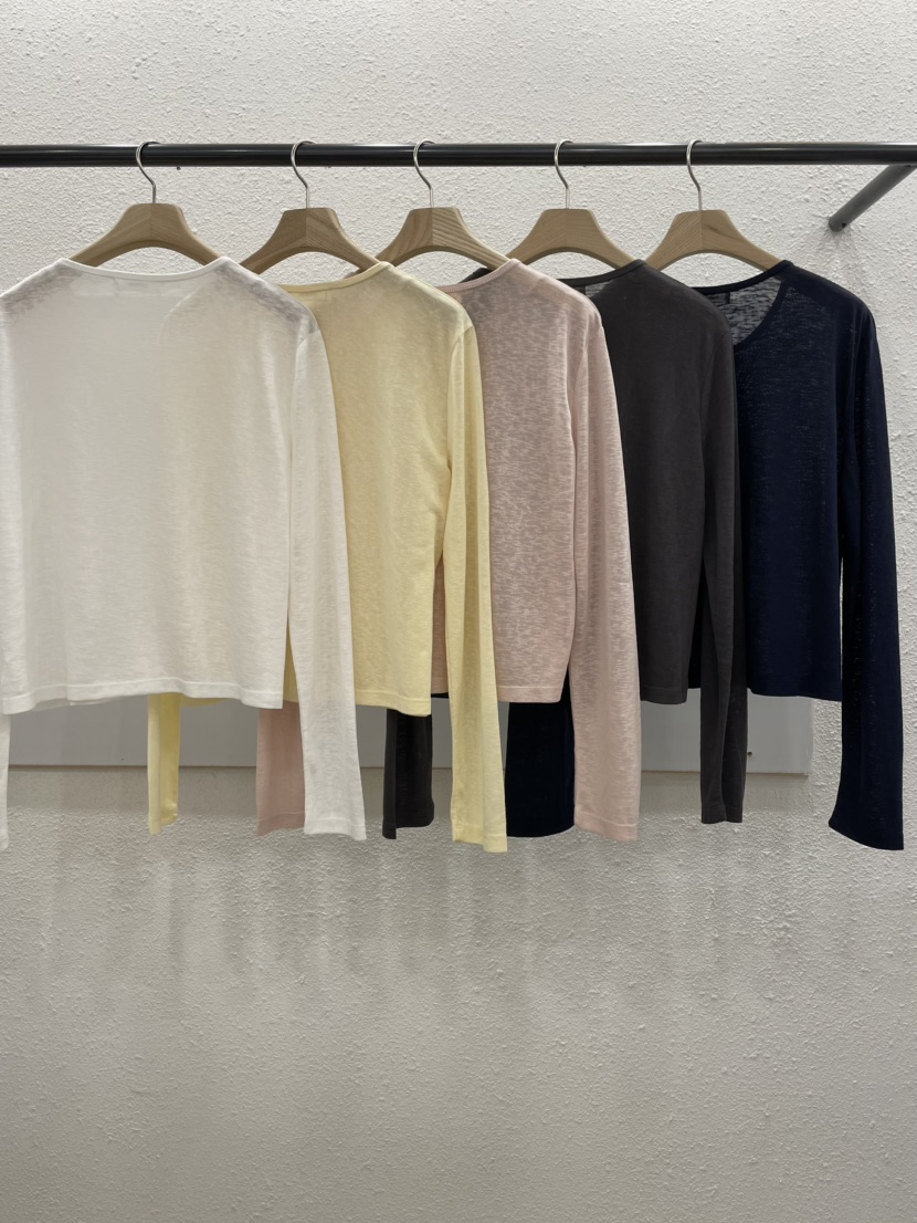 EGGPLANT東大門代購女裝新品推薦26春夏熱賣長袖T恤開衫紐扣EGGPLANT長袖T恤