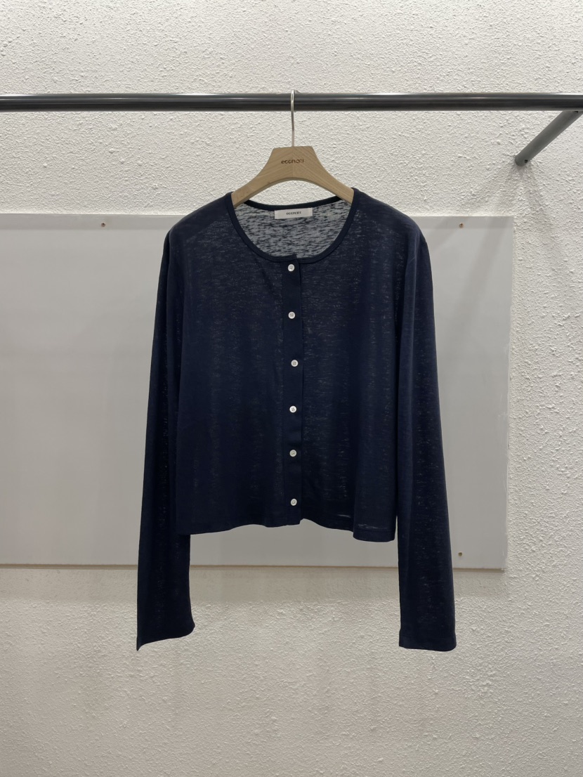 EGGPLANT東大門代購女裝新品推薦26春夏熱賣長袖T恤開衫紐扣EGGPLANT長袖T恤圖色5