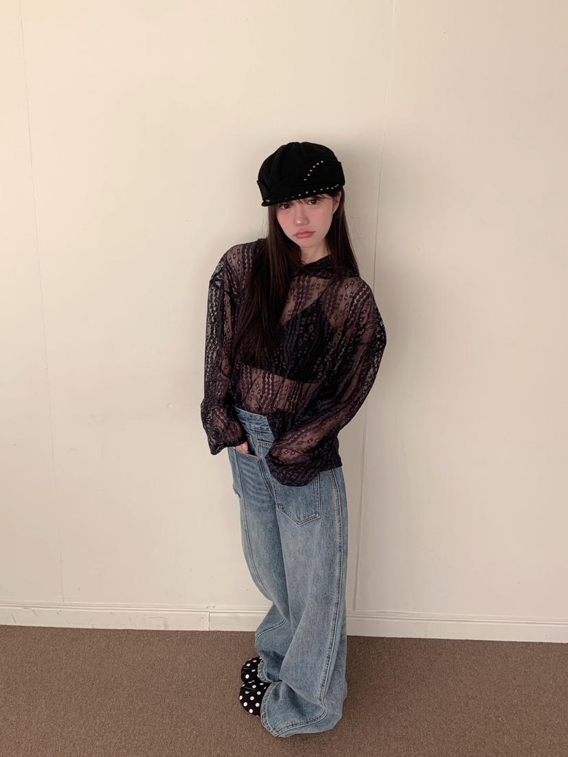 MAISONDEGLORY東大門實拍女士新品職業休閑長袖T恤不含內搭MAISON DE GLORY長袖T恤