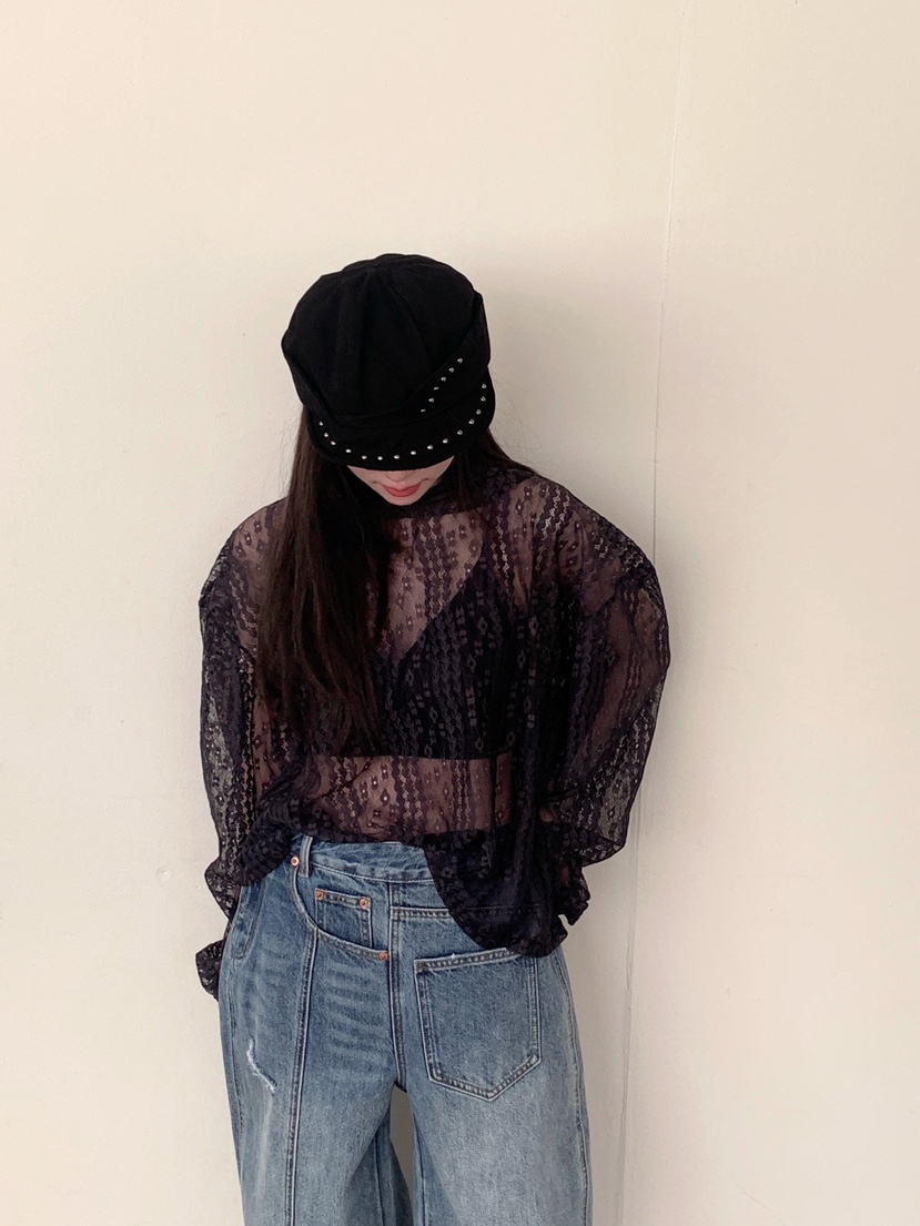 MAISONDEGLORY東大門實拍女士新品職業休閑長袖T恤不含內搭MAISON DE GLORY長袖T恤