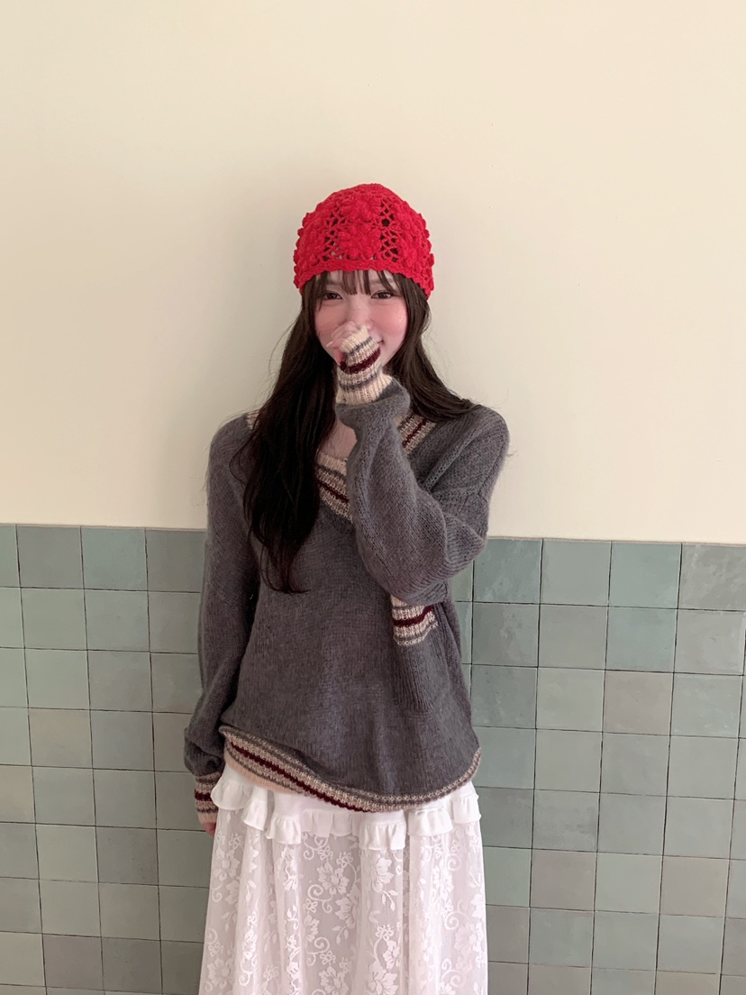 MAISONDEGLORY韓國直郵女裝新品時尚人氣真品推薦針織衫V領MAISON DE GLORY針織衫