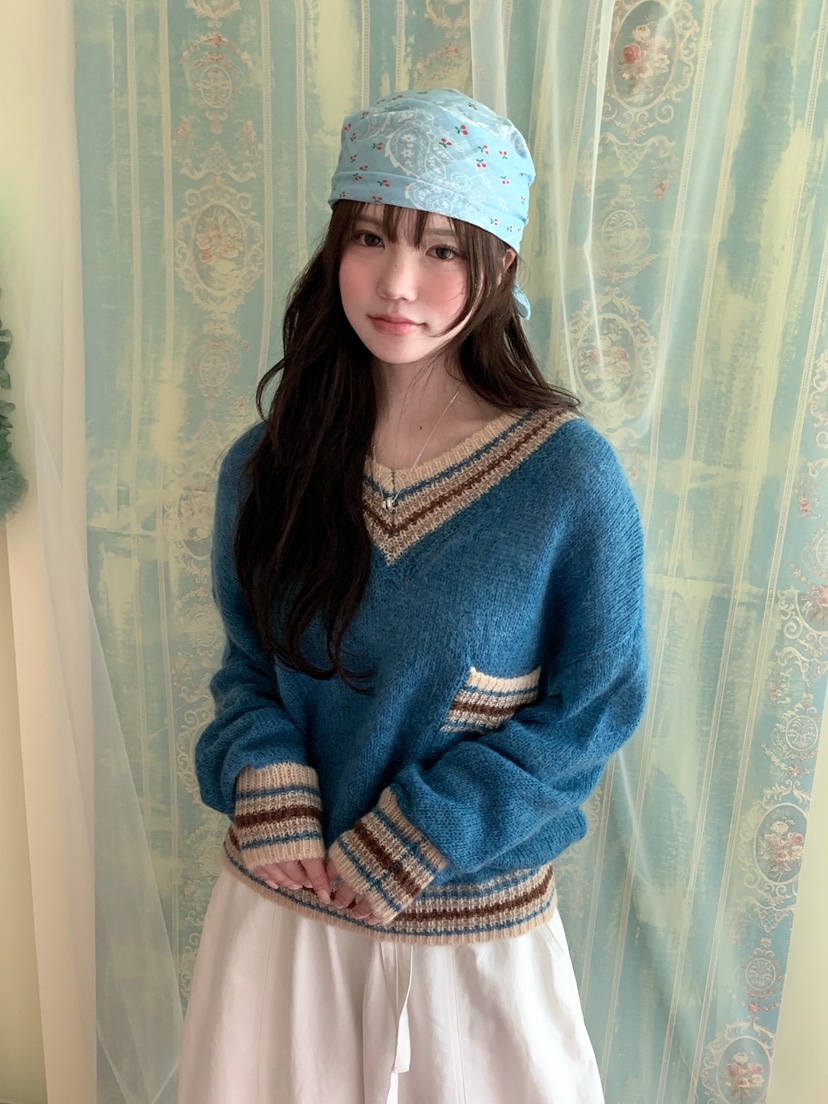 MAISONDEGLORY韓國直郵女裝新品時尚人氣真品推薦針織衫V領MAISON DE GLORY針織衫