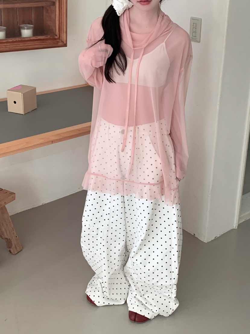 MAISONDEGLORY東大門直郵女士新款26春夏長袖T恤不含腰帶網眼高領MAISON DE GLORY長袖T恤