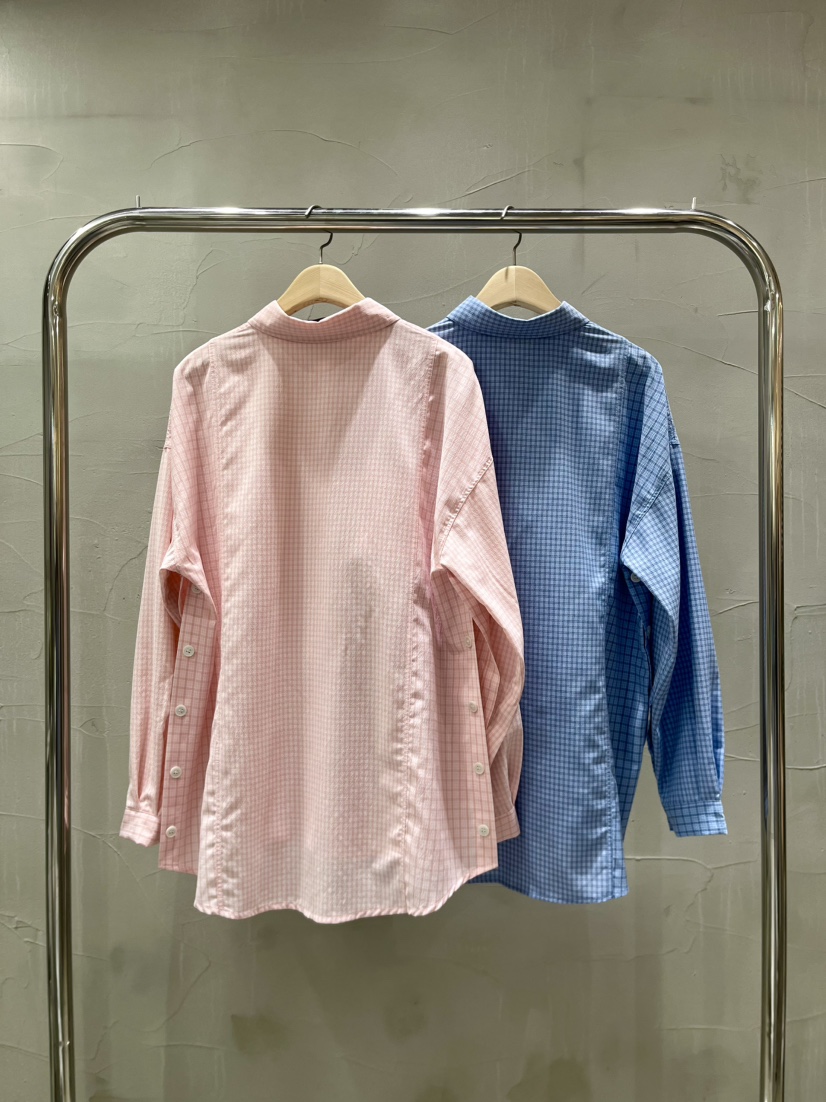 INSSENSE-A韓國直郵女裝新品職業26春夏熱賣襯衫蕾絲衫格子INSSENSE-A襯衫/蕾絲衫