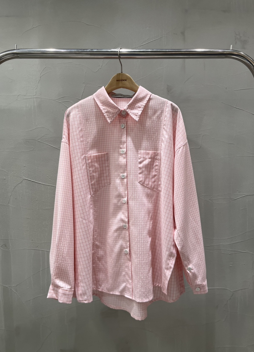 INSSENSE-A韓國直郵女裝新品職業26春夏熱賣襯衫蕾絲衫格子INSSENSE-A襯衫/蕾絲衫圖色1
