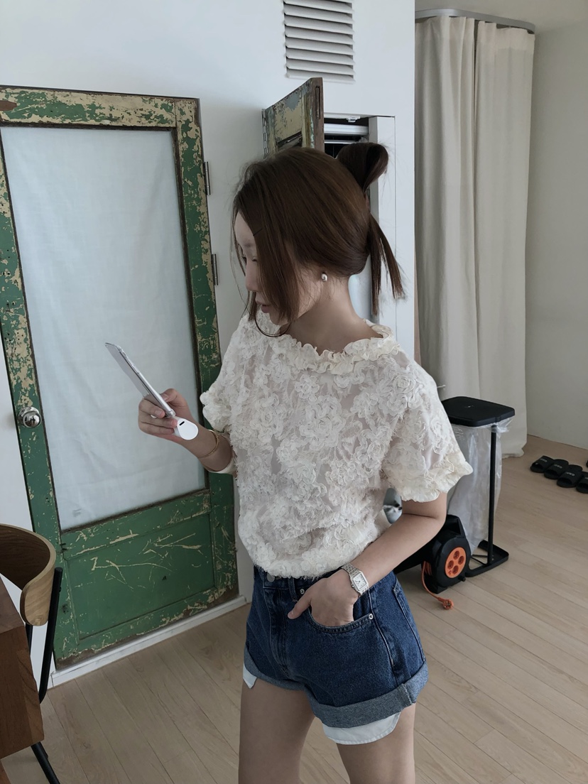 MADE-P東大門代購女裝新品26春夏真品熱賣職業襯衫蕾絲衫MADE-P襯衫/蕾絲衫