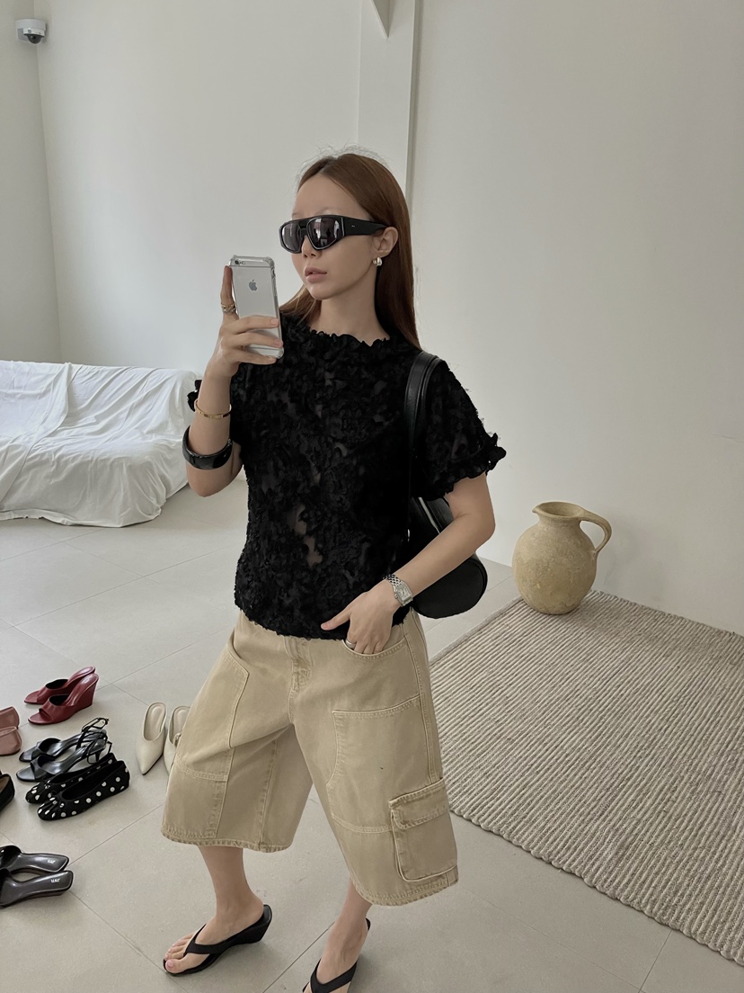 MADE-P東大門代購女裝新品26春夏真品熱賣職業襯衫蕾絲衫MADE-P襯衫/蕾絲衫