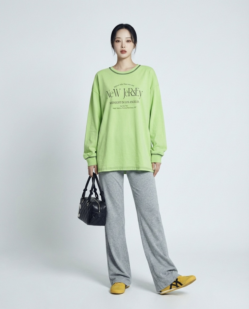 바츠東大門代購女士新款職業真品休閑時尚26春夏推薦長袖T恤Vatz長袖T恤