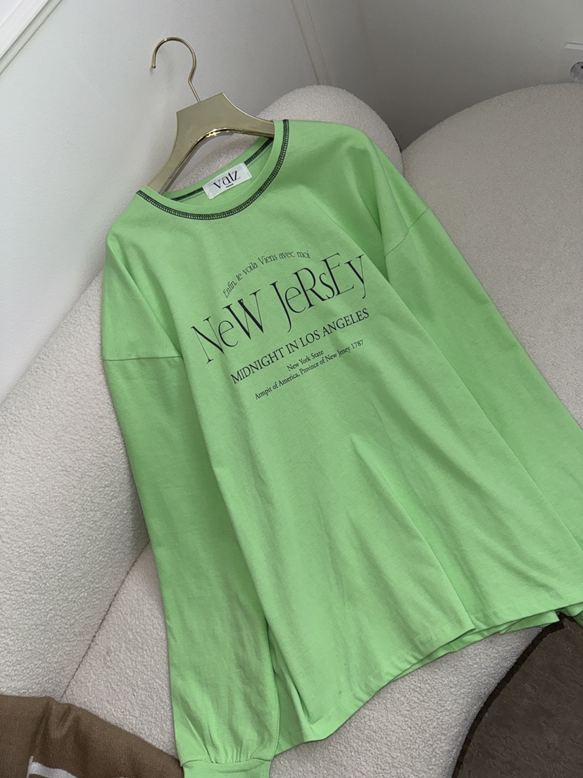 바츠東大門代購女士新款職業真品休閑時尚26春夏推薦長袖T恤Vatz長袖T恤