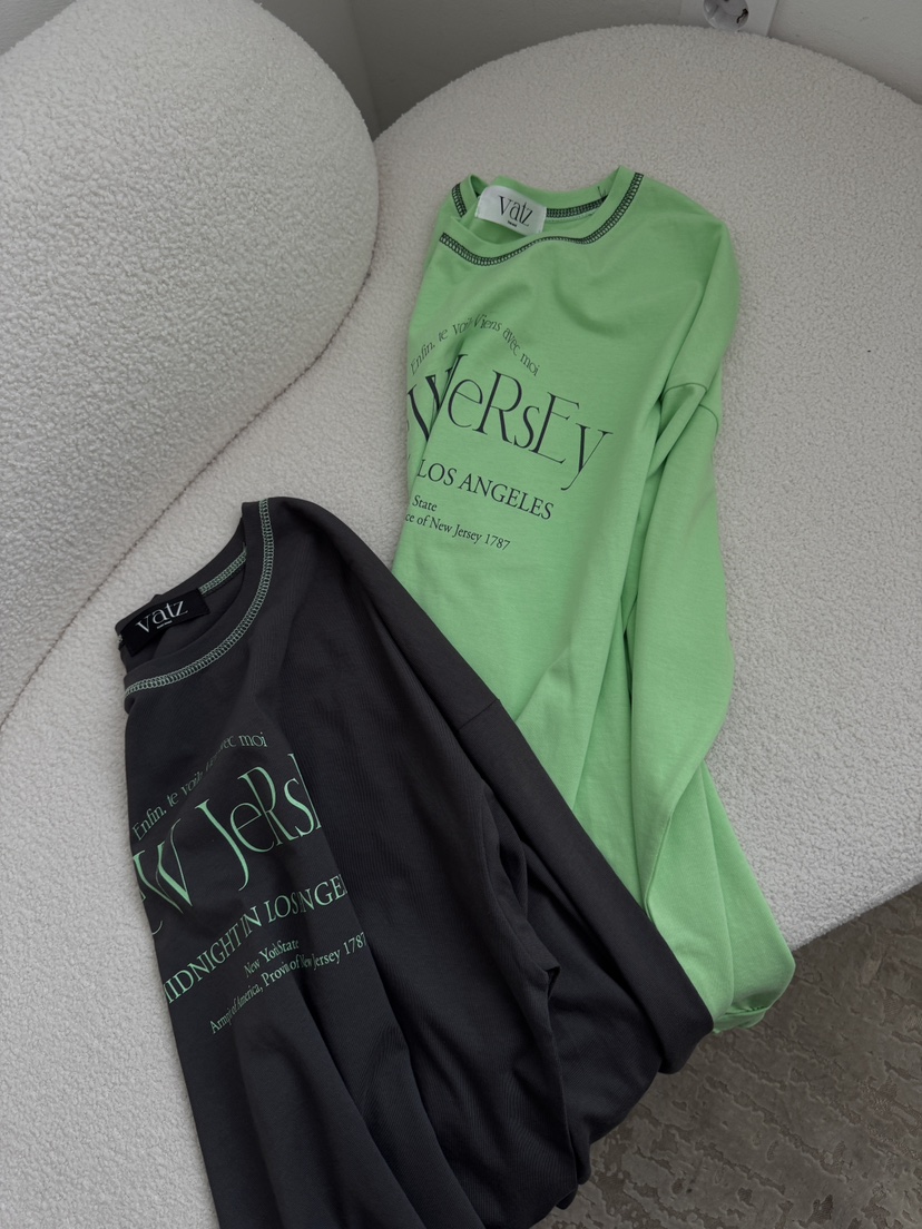 바츠東大門代購女士新款職業真品休閑時尚26春夏推薦長袖T恤Vatz長袖T恤