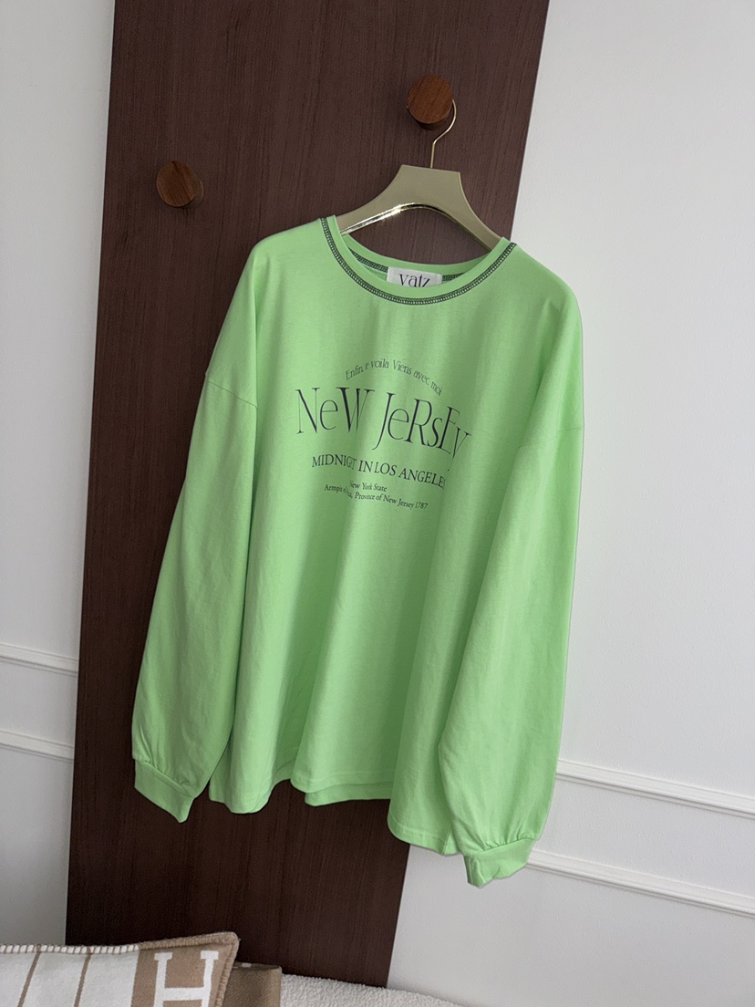 바츠東大門代購女士新款職業真品休閑時尚26春夏推薦長袖T恤Vatz長袖T恤圖色2