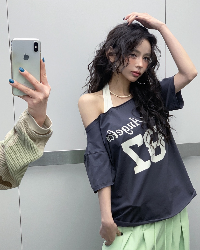 LIVE AID-P東大門代購女士新品職業休閑26春夏人氣時尚T恤LIVE AID-PT恤