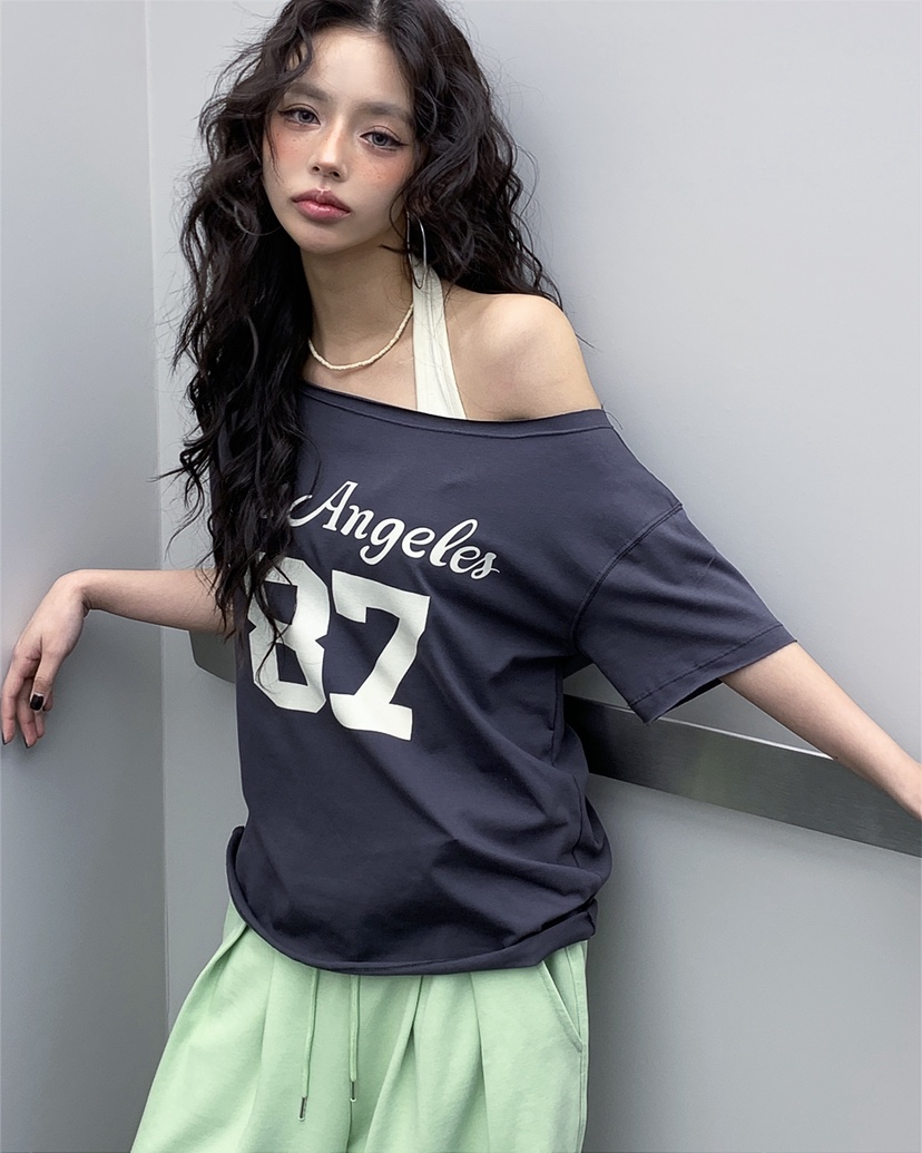 LIVE AID-P東大門代購女士新品職業休閑26春夏人氣時尚T恤LIVE AID-PT恤