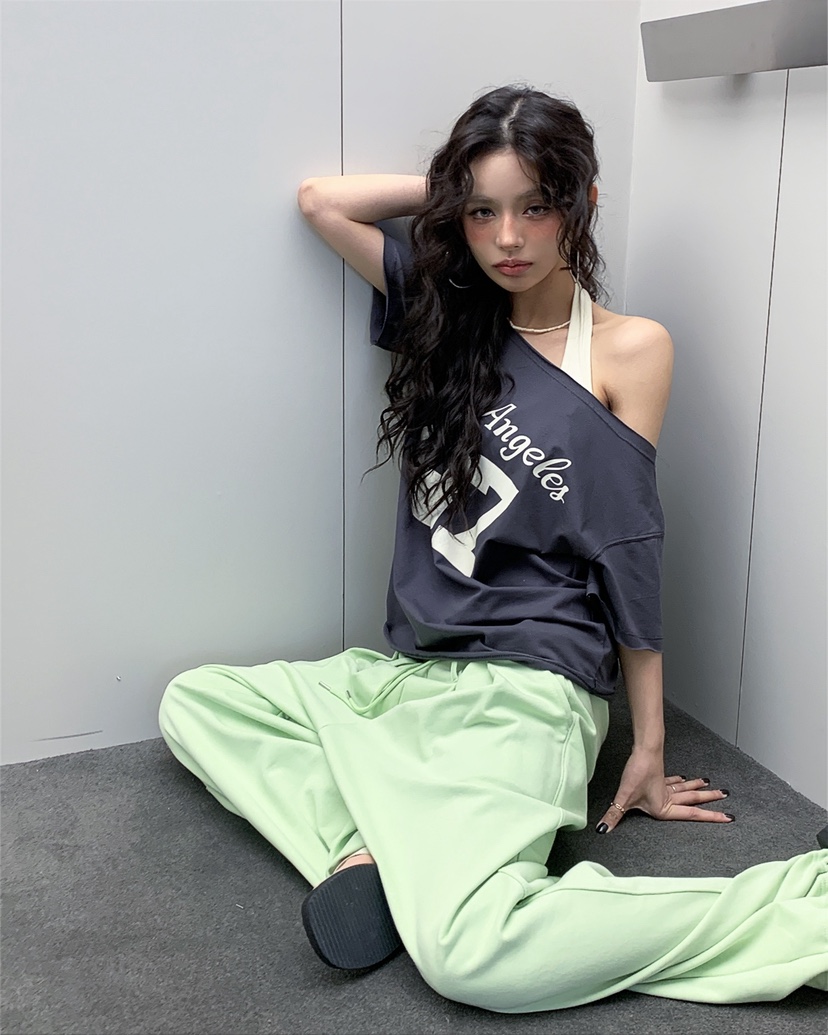 LIVE AID-P東大門代購女士新品職業休閑26春夏人氣時尚T恤LIVE AID-PT恤