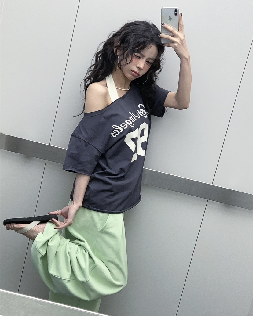 LIVE AID-P東大門代購女士新品職業休閑26春夏人氣時尚T恤LIVE AID-PT恤