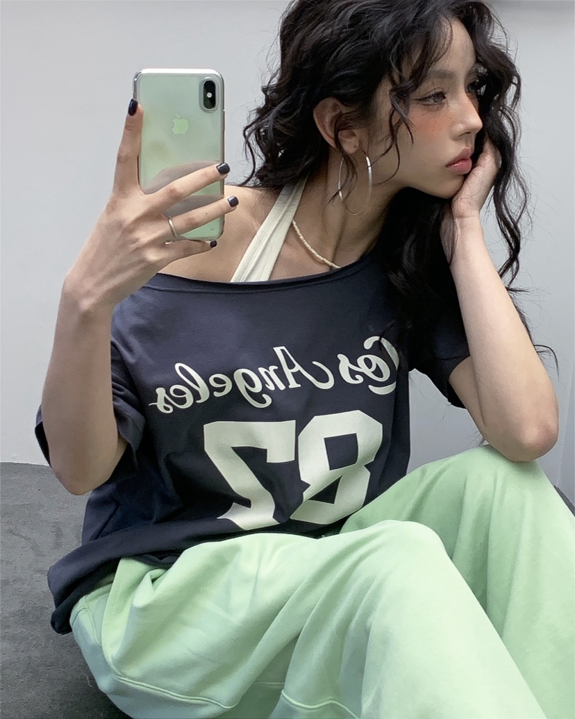 LIVE AID-P東大門代購女士新品職業休閑26春夏人氣時尚T恤LIVE AID-PT恤