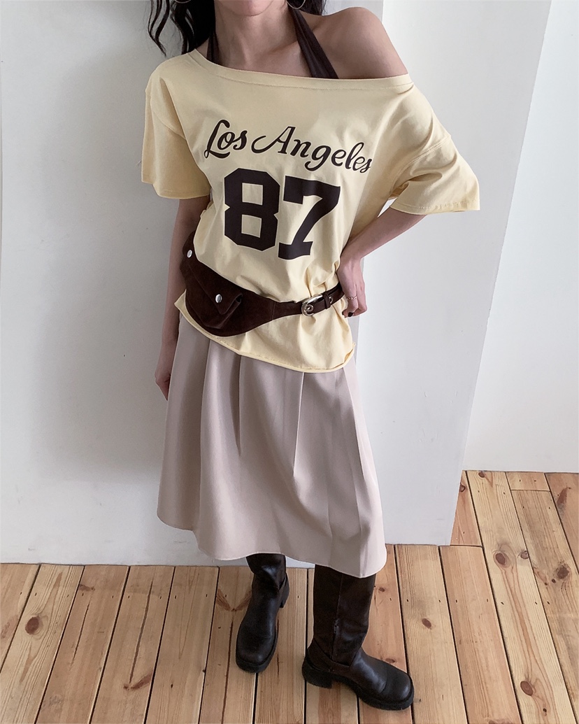 LIVE AID-P東大門代購女士新品職業休閑26春夏人氣時尚T恤LIVE AID-PT恤