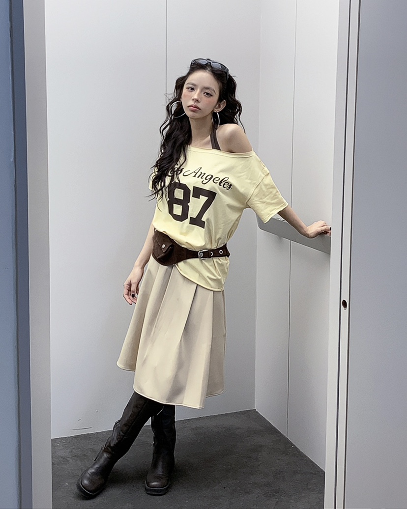 LIVE AID-P東大門代購女士新品職業休閑26春夏人氣時尚T恤LIVE AID-PT恤