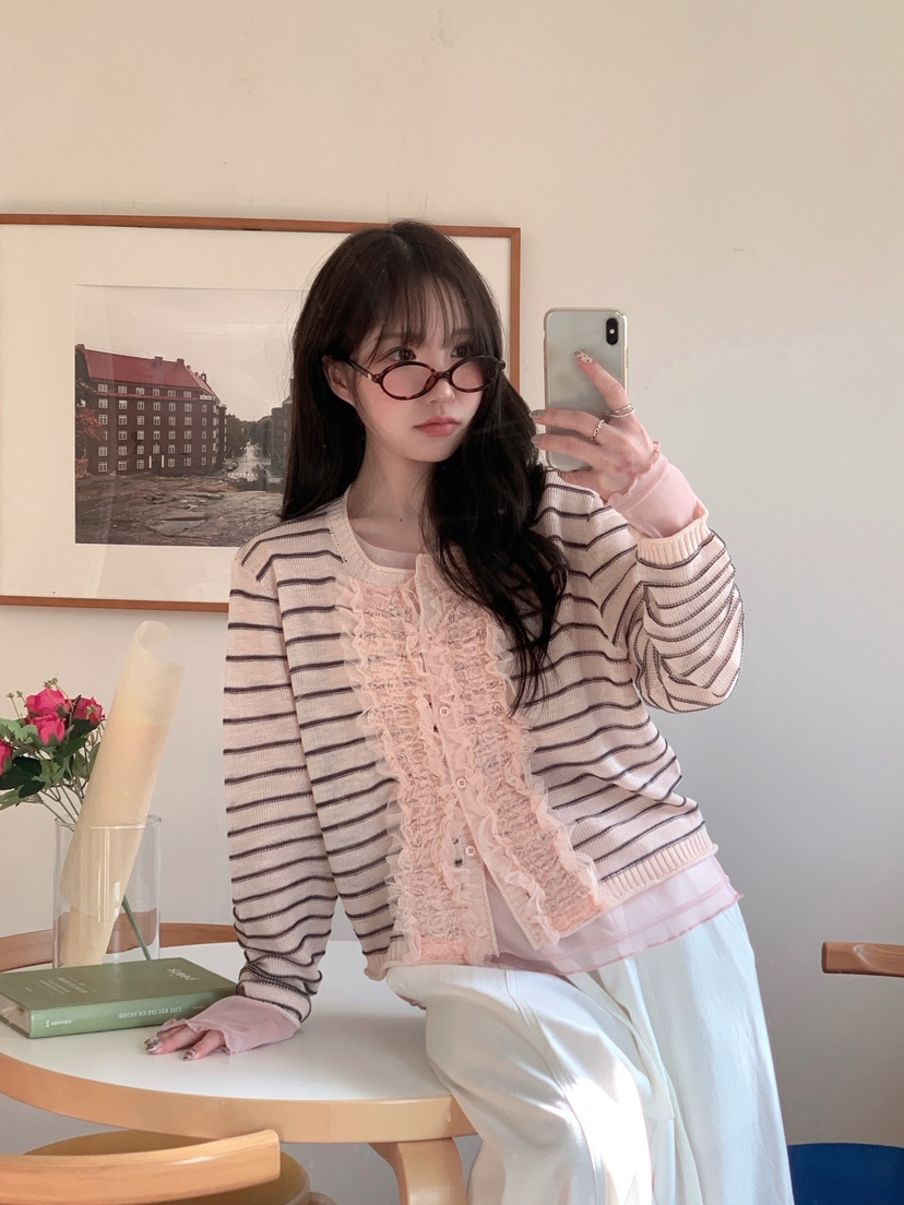 MAISONDEGLORY東大門代購女裝新款時尚熱賣職業針織衫開衫MAISON DE GLORY針織衫