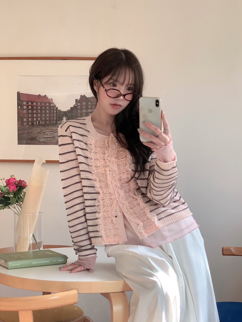 MAISONDEGLORY東大門代購女裝新款時尚熱賣職業針織衫開衫MAISON DE GLORY針織衫