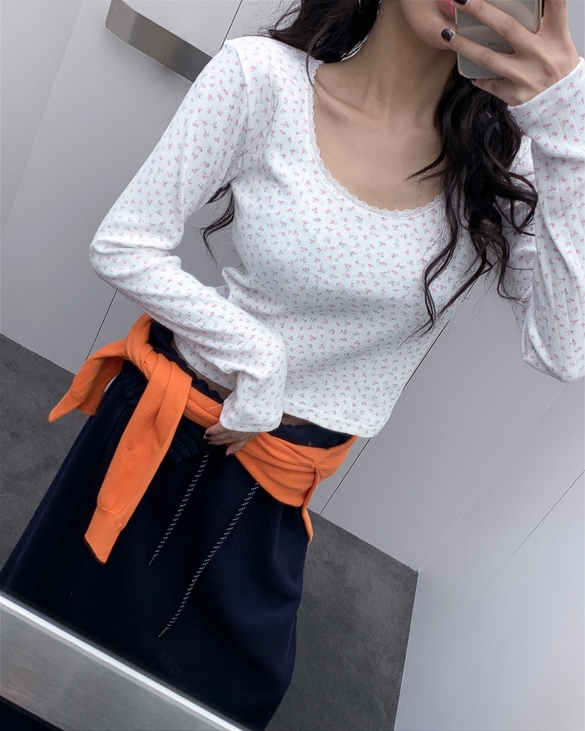 LIVE AID-P韓國代購女士新品推薦時尚休閑26春夏長袖T恤LIVE AID-P長袖T恤