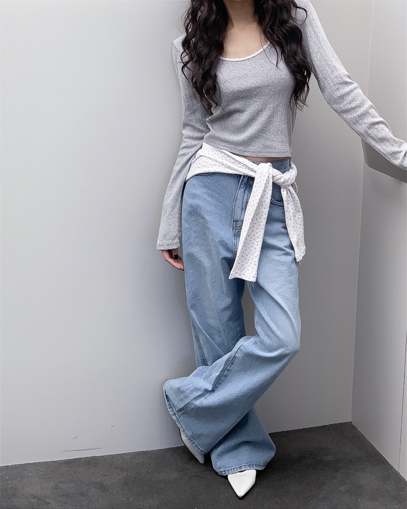 LIVE AID-P韓國代購女士新品推薦時尚休閑26春夏長袖T恤LIVE AID-P長袖T恤