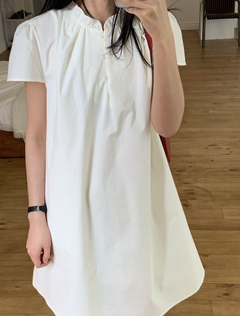 NOUVEAU韓國直郵女裝新品時尚職業人氣休閑26春夏連衣裙荷葉邊NOUVEAU連衣裙